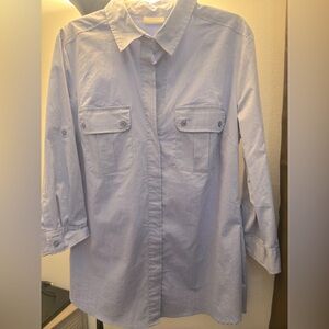 new york and company button up down shirt for girls, women’s